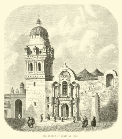 La Chiesa della Misericordia a Cuzco da Edouard Riou